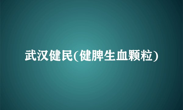 武汉健民(健脾生血颗粒)