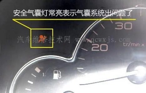 安全气囊灯亮是什么原因？怎么办