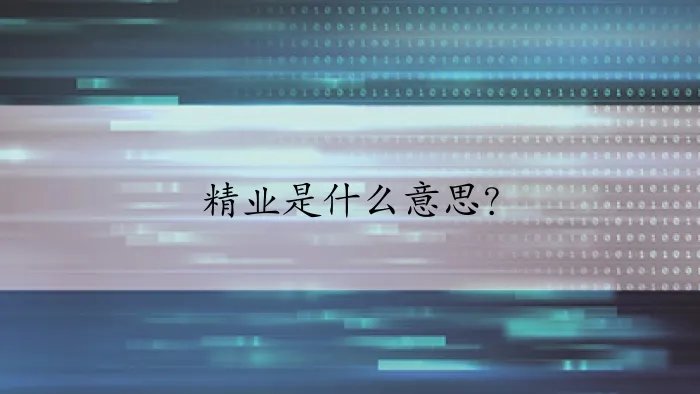 精业是什么意思？