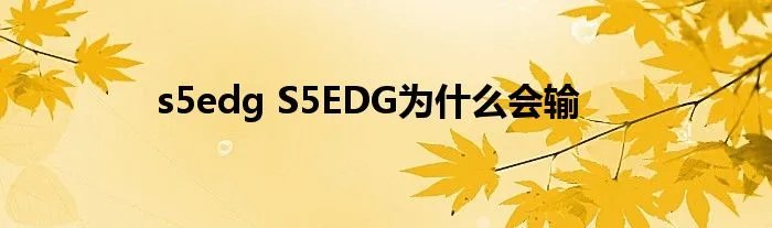 s5edg S5EDG为什么会输