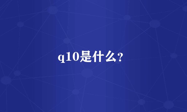q10是什么？