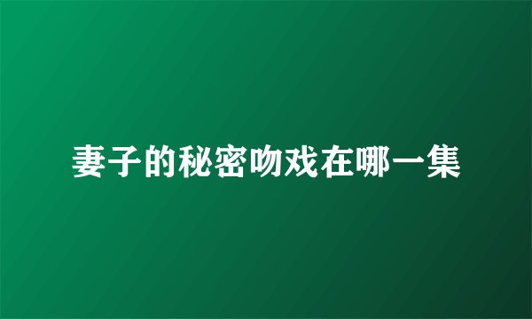 妻子的秘密吻戏在哪一集