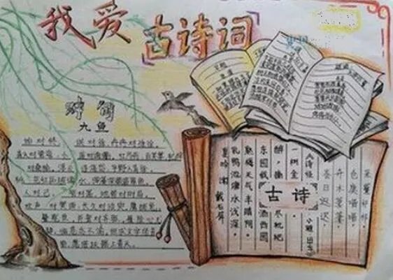 关于古诗的手抄报 2020简单又好看的古诗手抄报