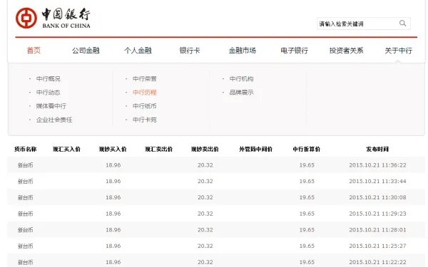 新台币兑换人民币