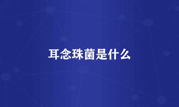 耳念珠菌是什么