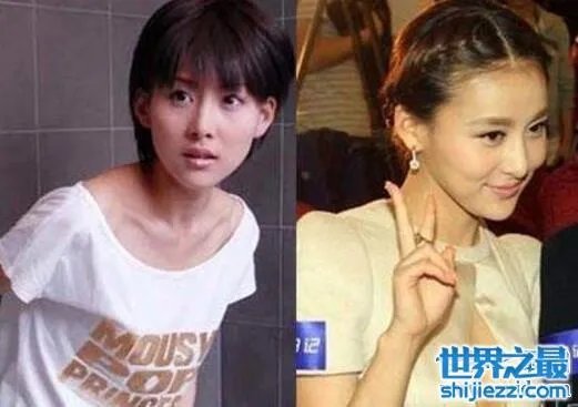 贾青整容前后照片对比，拍一部戏就变一个样 