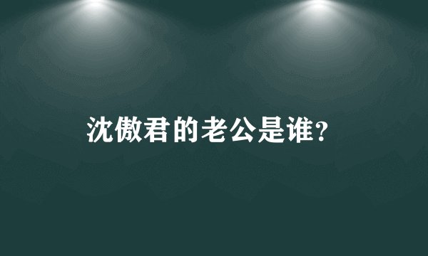 沈傲君的老公是谁？