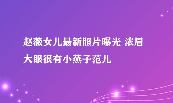 赵薇女儿最新照片曝光 浓眉大眼很有小燕子范儿