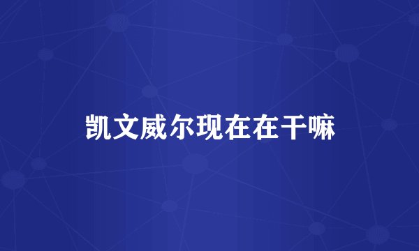 凯文威尔现在在干嘛