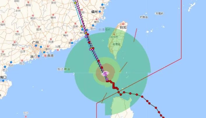 温州台风网台风实时路径图2023 台风杜苏芮路径拐了个直角