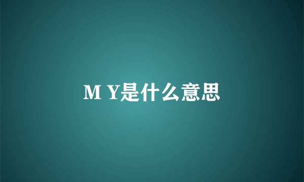 M Y是什么意思