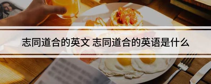 志同道合的英文 志同道合的英语是什么