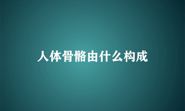 人体骨骼由什么构成