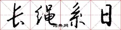 长绳系日