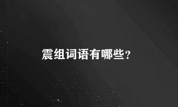 震组词语有哪些？
