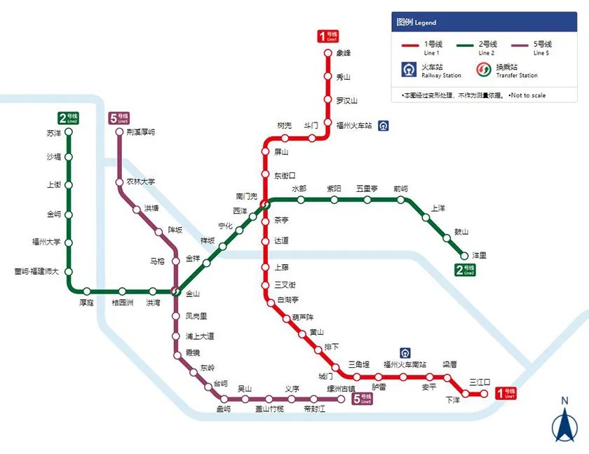 福州地铁线路图最新 福州地铁运营时间及购票方式