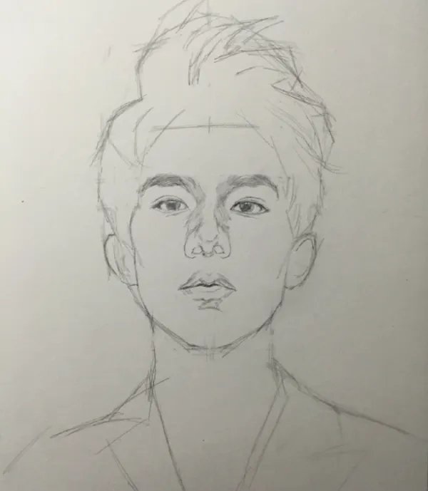 人物素描入门基础画步骤