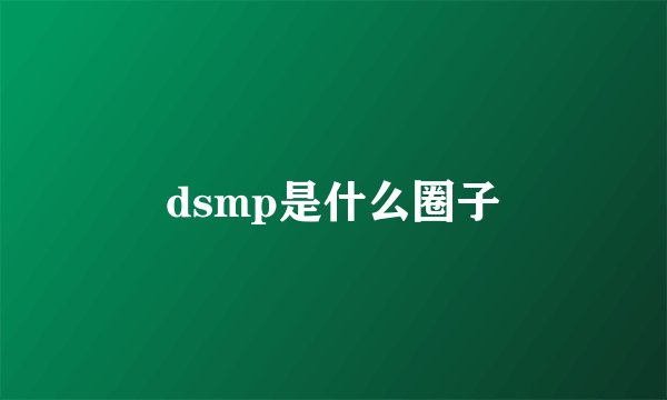 dsmp是什么圈子