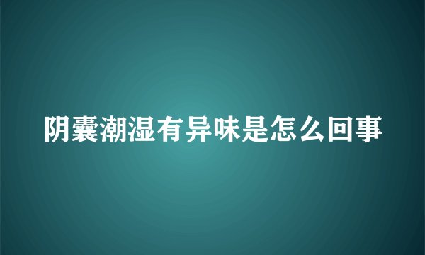 阴囊潮湿有异味是怎么回事