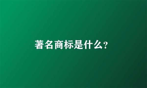 著名商标是什么？