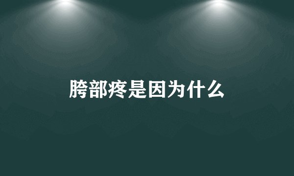 胯部疼是因为什么