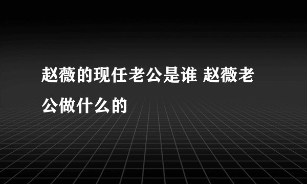 赵薇的现任老公是谁 赵薇老公做什么的