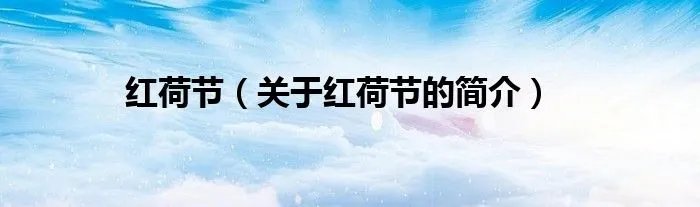 红荷节（关于红荷节的简介）