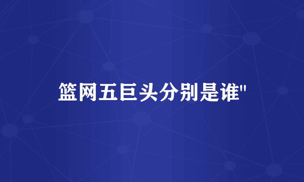 篮网五巨头分别是谁