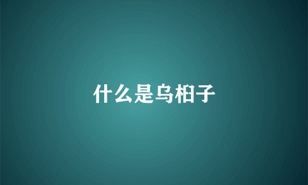 什么是乌桕子