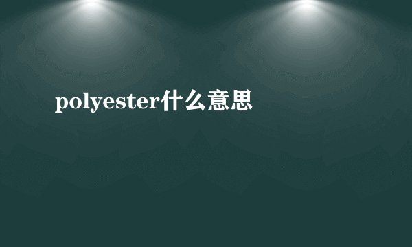 polyester什么意思