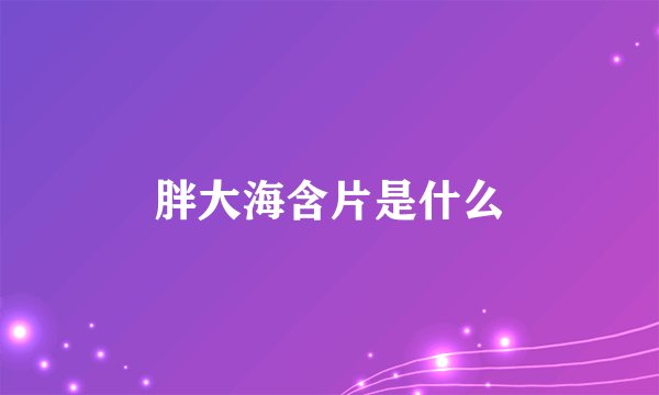 胖大海含片是什么