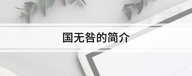 国无咎的简介