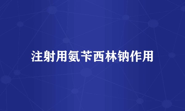 注射用氨苄西林钠作用