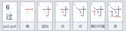 过字笔顺的正确写法