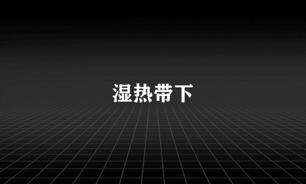 湿热带下