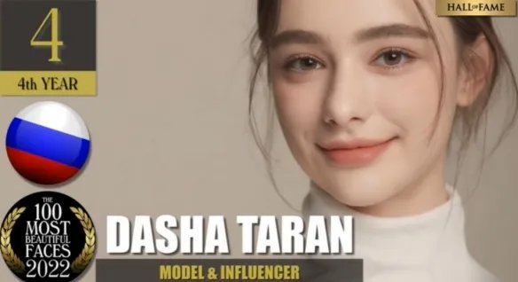 2022年全球最美面孔TOP100出炉！