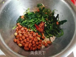 陈醋菠菜花生米