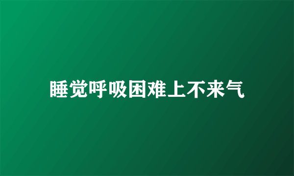 睡觉呼吸困难上不来气