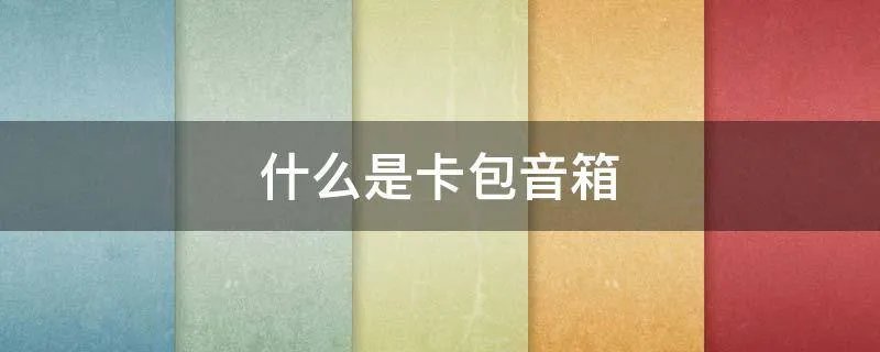 什么是卡包音箱