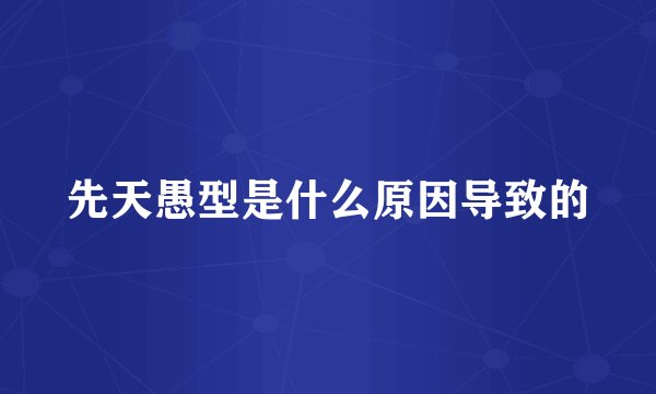 先天愚型是什么原因导致的