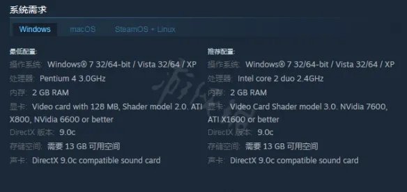 求生之路2配置要求
