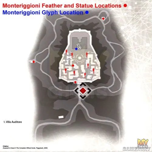 《刺客信条2》全部羽毛,雕像,图腾地点