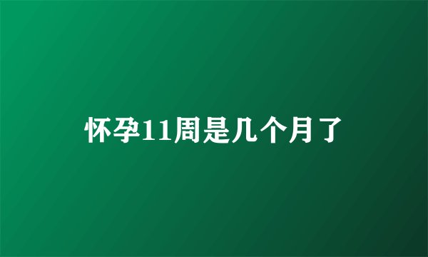怀孕11周是几个月了