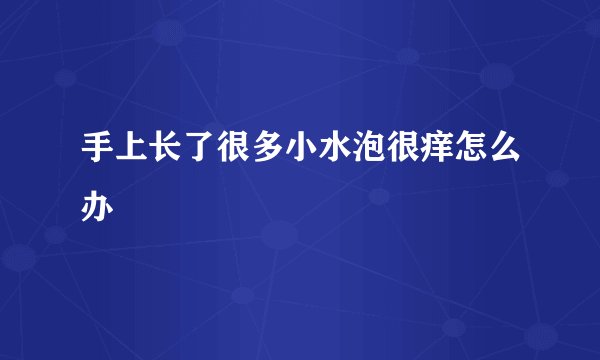 手上长了很多小水泡很痒怎么办