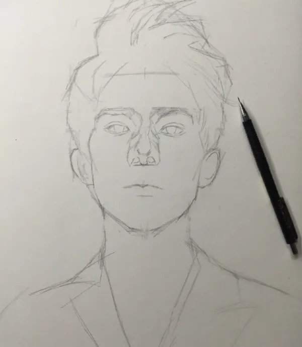 人物素描入门基础画步骤