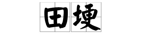“田埂”的意思是什么？