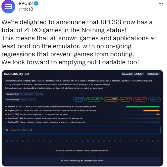 PS3模拟器RPCS3近乎完美 所有已发游戏都能运行