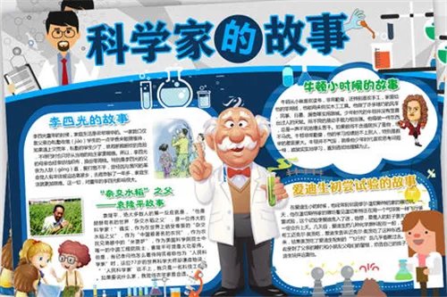 科学家的故事手抄报简单好看模板