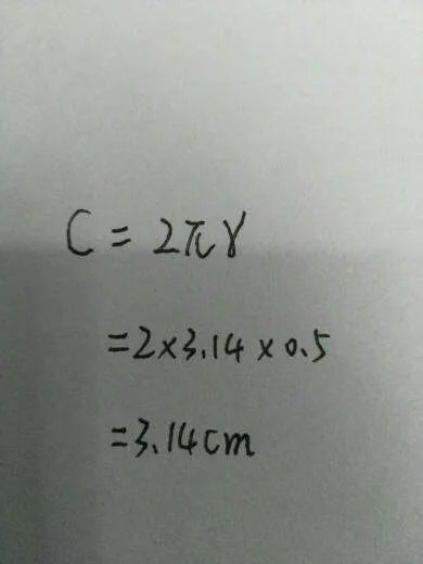 半径是0.5c m的圆周长多少c m
