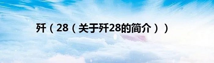 歼（28（关于歼28的简介））